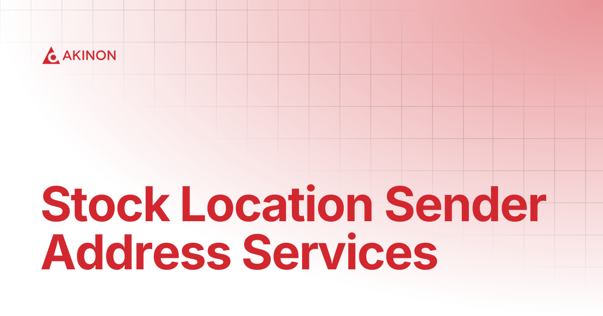 Stock Location Sender Address Services | Home